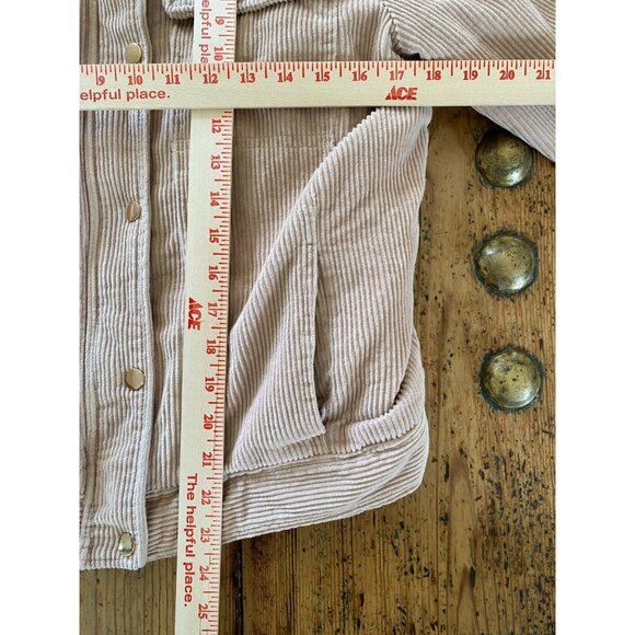 Sky And Sparrow Womens Beige Corduroy Jacket Faux Fur Lining M Casual Cotton - Picture 7 of 7